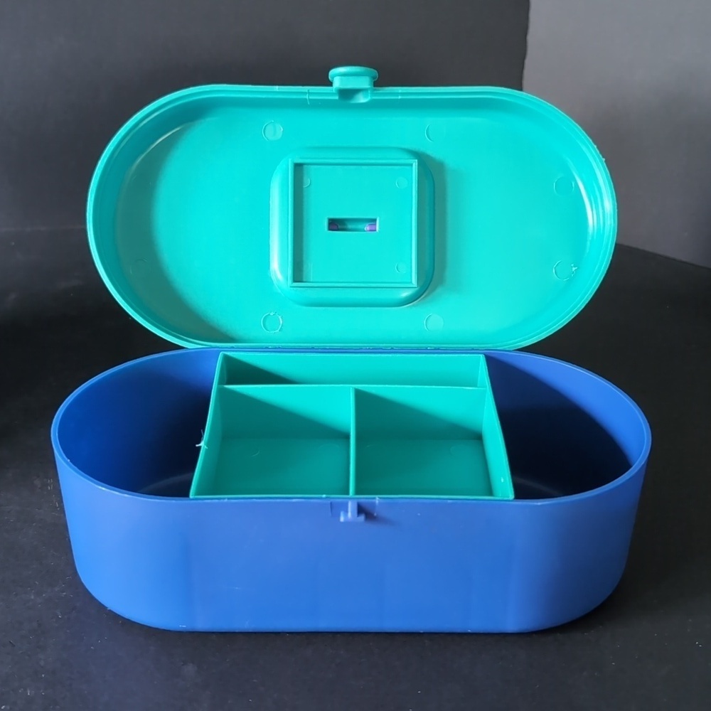 VGT 1980s Caboodles Lot Of 3 Blue/Green Travel Makeup Cases. - Picture 9 of 13